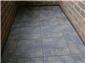 Tiled porch floor