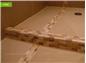 Lay marble tiles up hallway and retiled a wet room shower